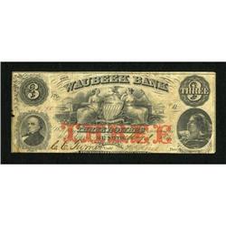 De Soto, NE- Waubeek Bank $3 May 1, 1857 G6a