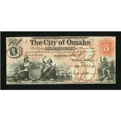 Omaha City, NE- City of Omaha $3 Nov. 15, 1857