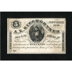 New York, NY- A.L. Sieghortner 5c 1862 H967
