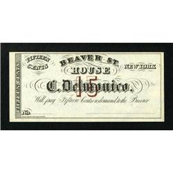 (New York), NY- C. Delmonico 15c Undated (1860s)