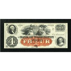 Washington, NC- Bank of Washington $4 G8a
