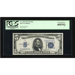 Fr. 1650 $5 1934 Mule Silver Certificate. PCGS