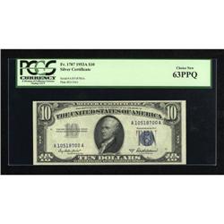 Fr. 1707 $10 1953A Silver Certificate. PCGS