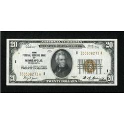 Fr. 1870-I $20 1929 Federal Reserve Bank Note.