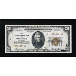Fr. 1870-I $20 1929 Federal Reserve Bank Note.