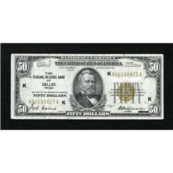 Fr. 1880-K $50 1929 Federal Reserve Bank Note.