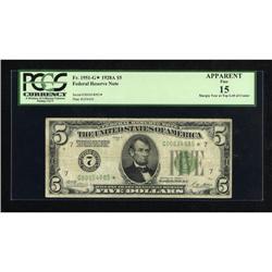 Fr. 1951-G* $5 1928A Federal Reserve Note. PCGS