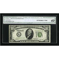 Fr. 2002-K $10 1928B Federal Reserve Note. CGA