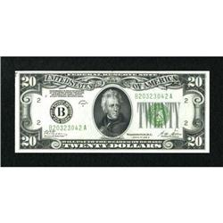 Fr. 2052-B $20 1928B Dark Green Seal Federal