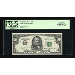 Fr. 2113-D $50 1963A Federal Reserve Note. PCGS