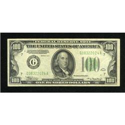 Fr. 2152-G $100 1934 Federal Reserve Note. Very