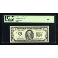 Fr. 2163-B* $100 1963A Federal Reserve Note.