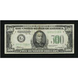Fr. 2202-G $500 1934A Federal Reserve Note.