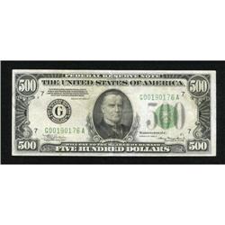 Fr. 2202-G $500 1934A Federal Reserve Note. Very