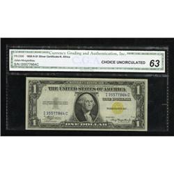 Fr. 2306 $1 1935A North Africa Silver