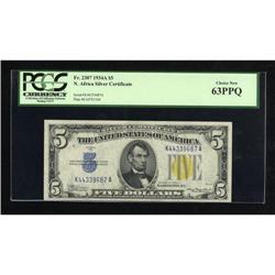 Fr. 2307 $5 1934A North Africa Silver