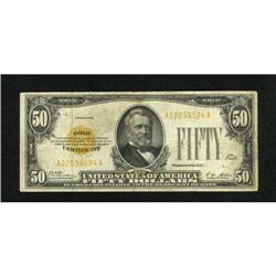 Fr. 2404 $50 1928 Gold Certificate. Fine-Very