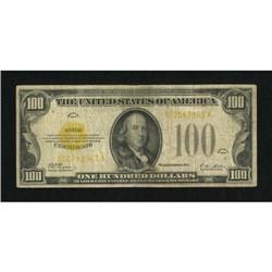 Fr. 2405 $100 1928 Gold Certificate. Very Good.