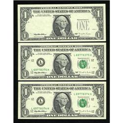 Fr. 1922-L $1 1995 Federal Reserve Notes. Third