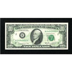 Fr. 2027-B $10 1985 Federal Reserve Note. Gem