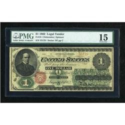 Fr. 16 $1 1862 Legal Tender PMG Choice Fine 15.