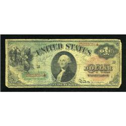 Fr. 18 $1 1869 Legal Tender Very Good.