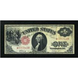Fr. 37 $1 1917 Legal Tender Star Note Very Fine.
