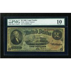 Fr. 41 $2 1862 Legal Tender PMG Very Good 10.