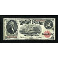 Fr. 60 $2 1917 Legal Tender Star Note Very Fine.