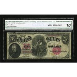 Fr. 88 $5 1907 Legal Tender CGA Very Good-Fine