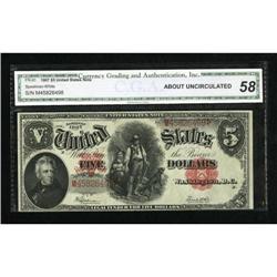 Fr. 91 $5 1907 Legal Tender CGA About