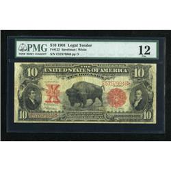 Fr. 122 $10 1901 Legal Tender PMG Fine 12.