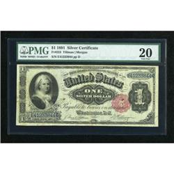 Fr. 223 $1 1891 Silver Certificate PMG Very Fine