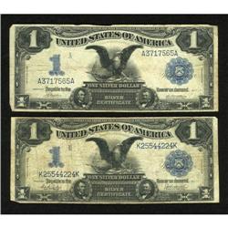 Fr. 230, Fr. 232 $1 1899 Silver Certificates Two