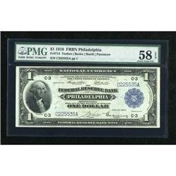 Fr. 714 $1 1918 Federal Reserve Bank Note PMG