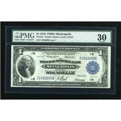 Fr. 734 $1 1918 Federal Reserve Bank Note PMG