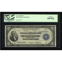 Fr. 748 $2 1918 Federal Reserve Bank Note PCGS