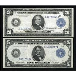 Fr. 891b $5 1914 Federal Reserve Note VF Fr.
