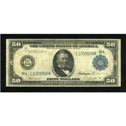 Fr. 1070 $50 1914 Federal Reserve Note Fine.