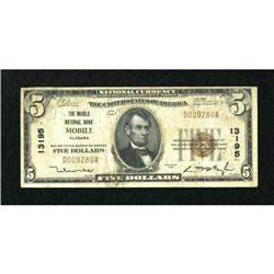 Mobile, AL - $5 1929 Ty. 1 The Mobile NB Ch. #