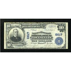 Los Angeles, CA - $10 1902 Plain Back Fr. 624