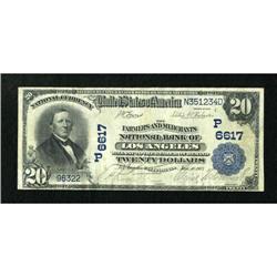 Los Angeles, CA - $20 1902 Plain Back Fr. 650