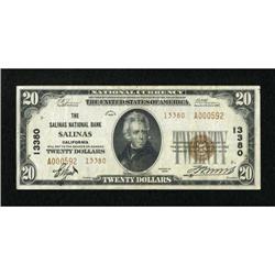 Salinas, CA - $20 1929 Ty. 2 The Salinas NB Ch.