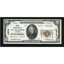 San Francisco, CA - $20 1929 Ty. 2 Pacific NB