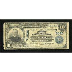 Santa Ana, CA - $10 1902 Plain Back Fr. 625 The