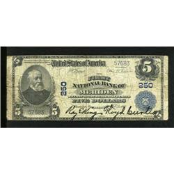 Meriden, CT - $5 1902 Plain Back Fr. 598 The