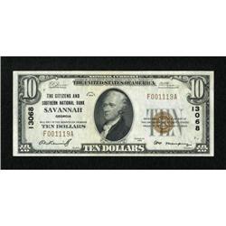 Savannah, GA - $10 1929 Ty. 1 The Citizens &