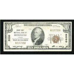 Honolulu, HI - $10 1929 Ty. 1 The First NB of