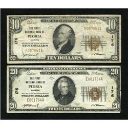 Peoria, IL - $10 1929 Ty. 1 The First NB Ch. #