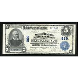 Indianapolis, IN - $5 1902 Plain Back Fr. 598